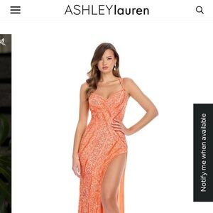 Ashley Lauren style 11812 orange